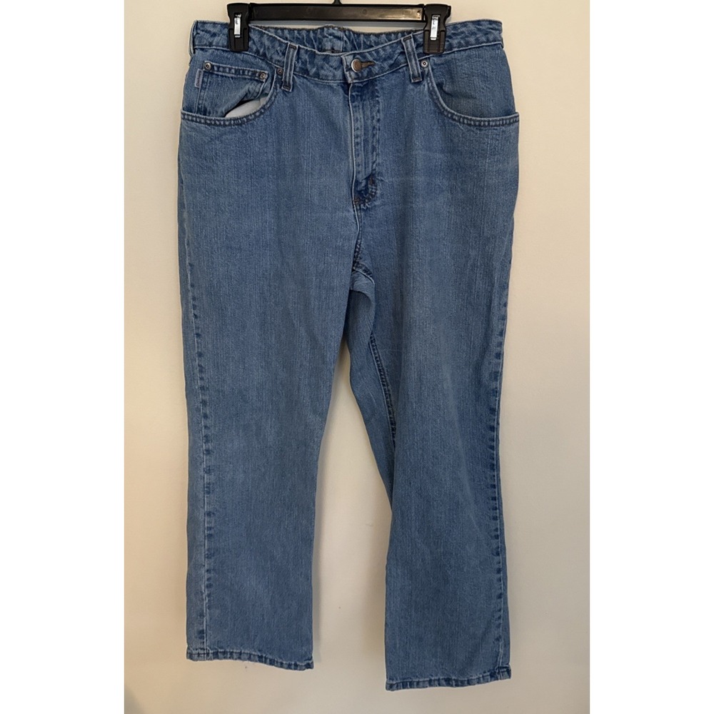 Carhartt WB160 AIO Womens Relaxed Fit Straight Leg Jeans Medium Wash 16x30
